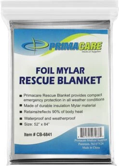 Prima-Care Medical Supplies Foil Mylar Rescue Blanket